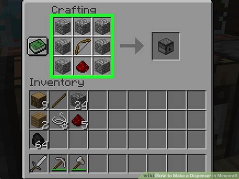 How To Make A Dispenser In Minecraft With Pictures Wikihow