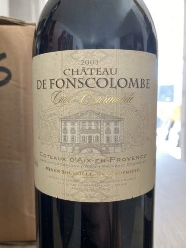 Estandon Ch Teau De Fonscolombe Gourmande Rouge Vivino