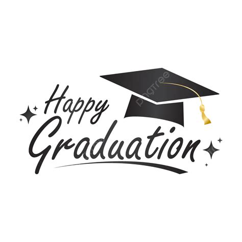 Happy Graduation And Congratulation Text For Graduate Vector