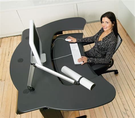 Dual Monitor Computer Desk, Ground Support Equipment, Ergonomic Desk, Adjustable Height Desk ...