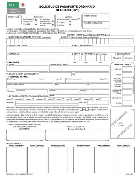 SOLICITUD DE PASAPORTE ORDINARIO - español - UPEMOR - Studocu