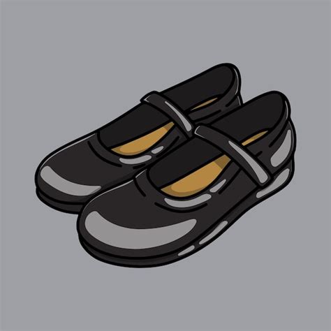 Premium Vector Black Loafer Shoes For School