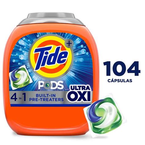 TIDE TIDE DETERGENTE LÍQUIDO PODS ULTRA OXI 104 CÁPSULAS MAYC Suministros