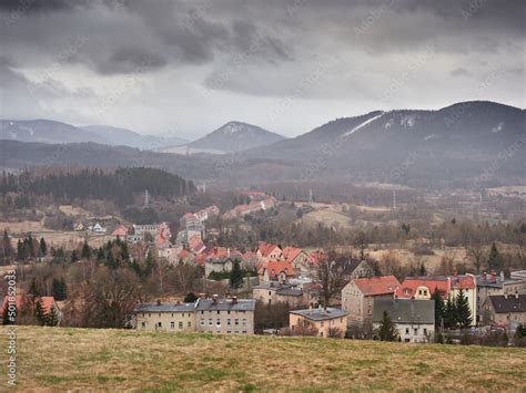 Skyline Of The Picturesquely Situated Town Of Boguszow Gorce In Poland