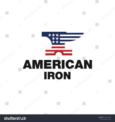 American Iron Logo Stock Vector Royalty Free 1325294342