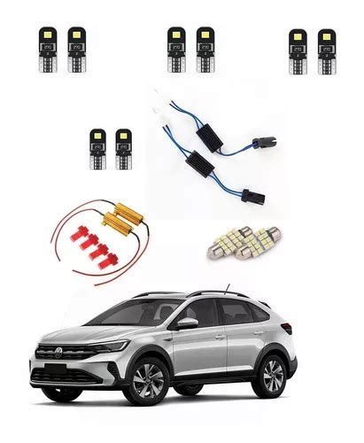 Kit Led Vw Nivus Internos Placa Canceller Farol Neblina