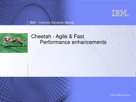 Ppt Cheetah Agile Fast Performance Enhancements Powerpoint