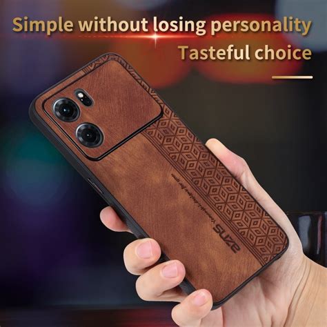 For Oppo K G Azns D Embossed Skin Feel Phone Case Brown Alexnld