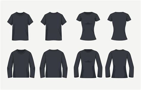 Black T Shirt Mockup Template 20952567 Vector Art At Vecteezy