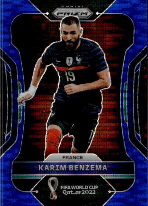 Karim Benzema 2022 Prizm World Cup Breakaway Blue 99 Price Guide