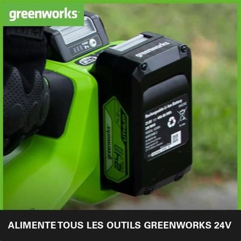 Greenworks Batterie 24V Puissante Batterie Rechargeable Greenworks