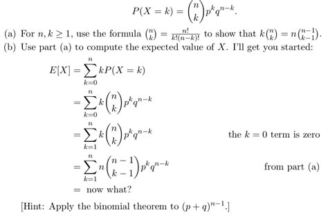 Solved N P X K Andqu A For N K 1 Use The