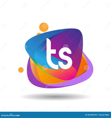 Letter Ts Logo With Colorful Splash Background Letter Combination Logo