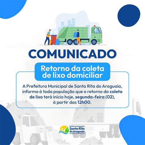 Retorno Da Coleta De Lixo Domiciliar Prefeitura De Santa Rita Do Araguaia