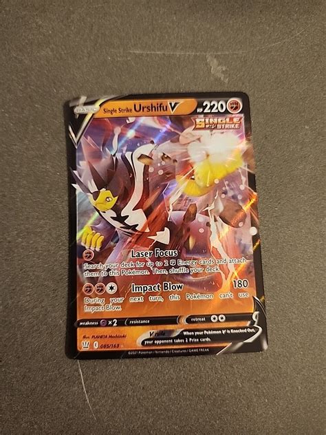 Pokémon TCG Single Strike Urshifu V Battle Styles 085 163 Ultra Holo