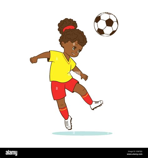 Football girl player Stock Vector Images - Alamy