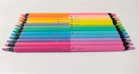 Lápices Colores Pastel Duo 12 Pzs 24 Colores Tryme MercadoLibre