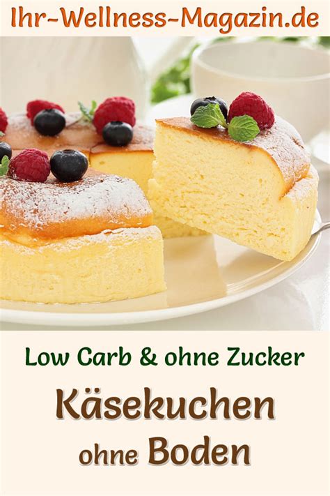 Low Carb Käsekuchen ohne Boden Quarkkuchen Rezept ohne Zucker