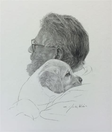 My Best Friend - Original Pencil Drawing by John Weiss