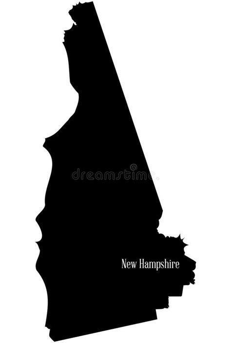 Novo Mapa Da Silhueta Do Estado De Hampshire Ilustra O Do Vetor