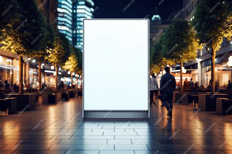 Premium Ai Image Illuminated Billboard Ai Generated Image