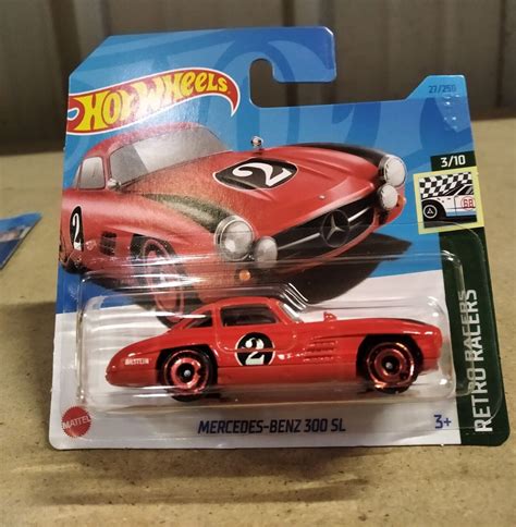 Hot Wheels Mercedes Benz SL Red HW Retro Racers Perfect Birthday Gift Miniature Collectable