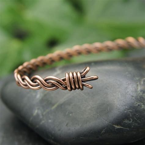 Twisted Copper Bangle Narrow Twisted Cuff Handmade Copper Bracelet Copper Wire Jewelry