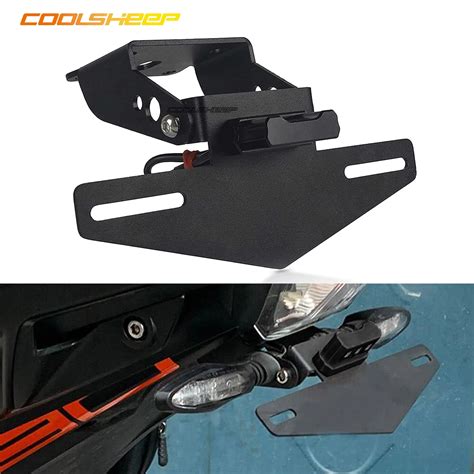 Soporte de placa de matrícula trasera para motocicleta luz LED para