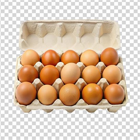 Premium PSD Dozen Chicken Eggs Isolated On Transparent Background