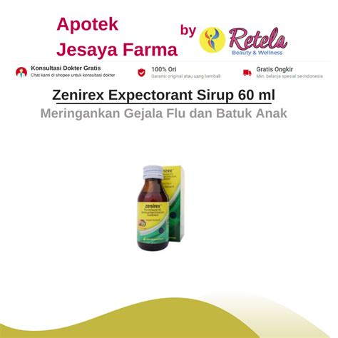 Jual Zenirex Expectorant Sirup 60 Ml Shopee Indonesia