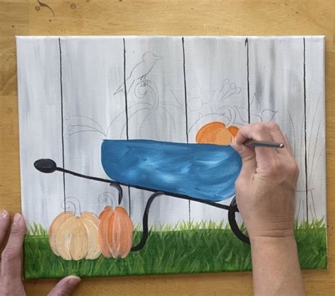 Fall Wheelbarrow Painting - Step By Step Painting With Tracie Kiernan