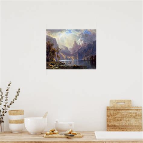Vintage Landscape Lake Tahoe By Albert Bierstadt Poster Zazzle