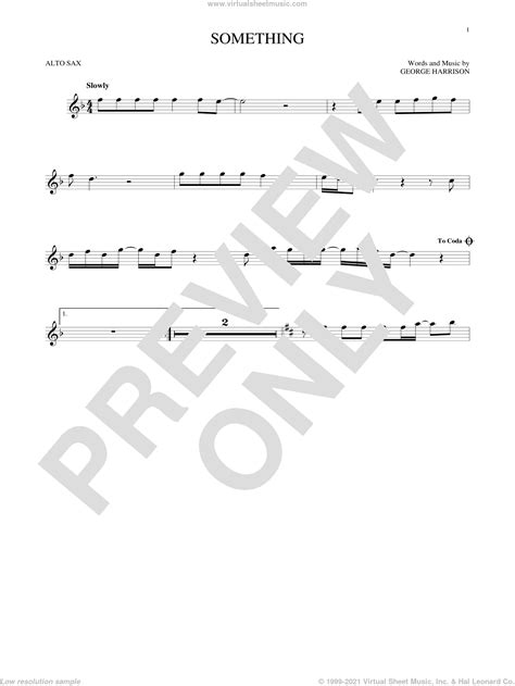 Something Sheet Music For Alto Saxophone Solo Pdf Interactive