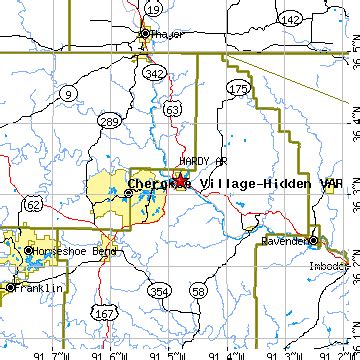 Hardy, Arkansas (AR) ~ population data, races, housing & economy