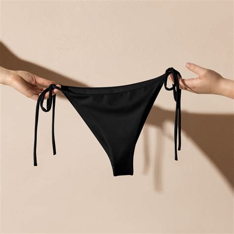 Black Bikini Bottom String Black Bikini Bottoms Tie Bikini Panties Bikini Pants Bikini
