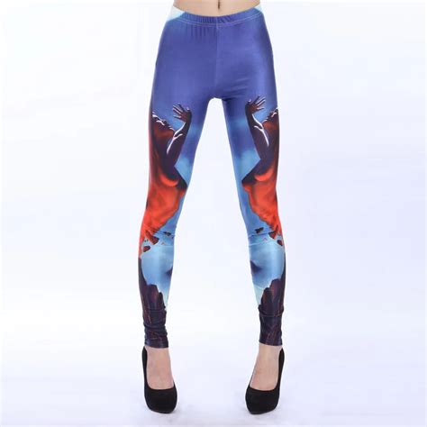 Hot Sale 3d Print Women Leggings Soft Black Fire Sexy Leggins Tayt