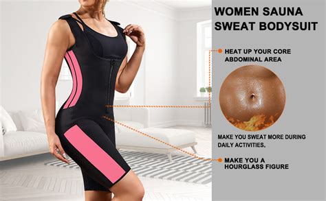 Womens Full Body Shapewear Workout Hot Neoprene Sweat Sauna Suits