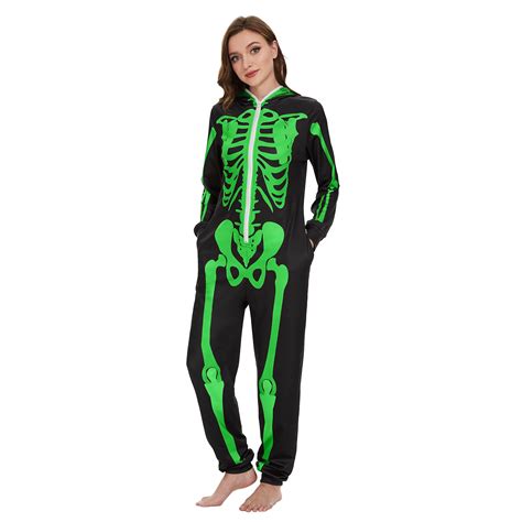 Neragron Skeleton Costume Women Halloween Skeleton