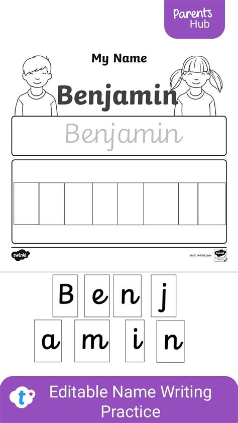 Editable Name Writing Practice Worksheet