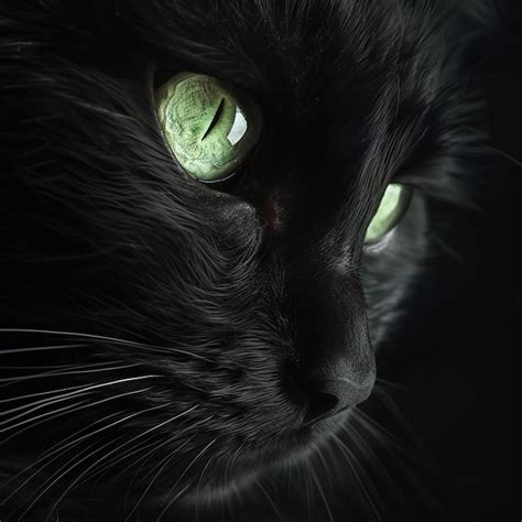 Wallpaper Of Mysterious Black Cat Premium Ai Generated Image