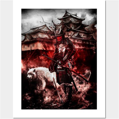 Red Wolf Samurai Oni Ronin Samurai Posters And Art Prints Teepublic