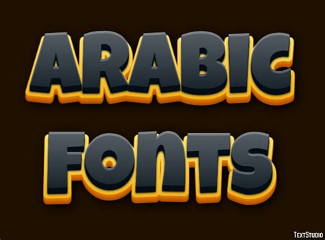 Arabic Fonts Text Effect and Logo Design Font