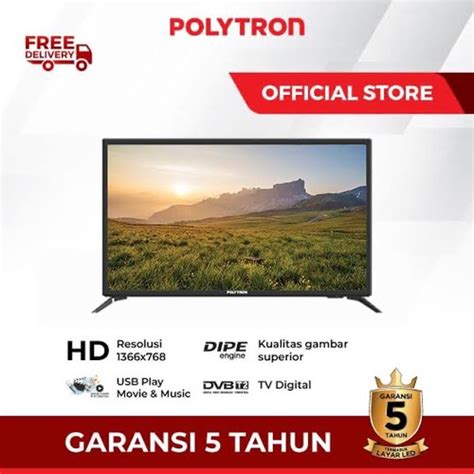 Jual LED TV POLYTRON 24 24V1853 24 INCH USB HD HDMI DIGITAL TV Kota