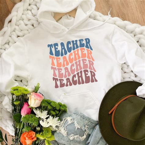 Retro Teacher Sweatshirt Retro Teacher Sweatshirts Teacher Etsy