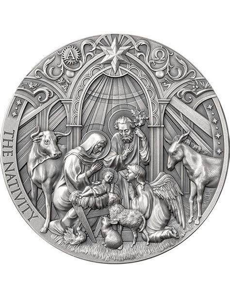 Nativity Bible Stories Oz Silver Coin Francs Cameroon