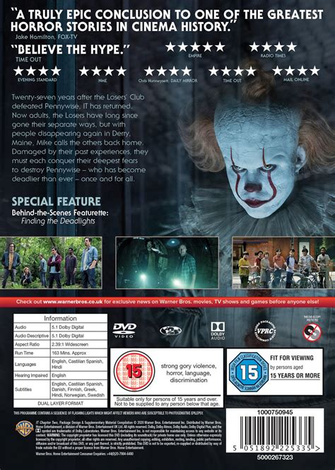 It Chapter Two Dvd Warner Bros Shop Uk