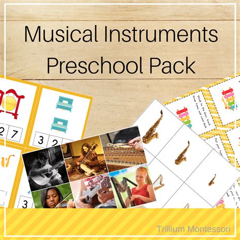 Musical Instruments Preschool Pack Trillium Montessori