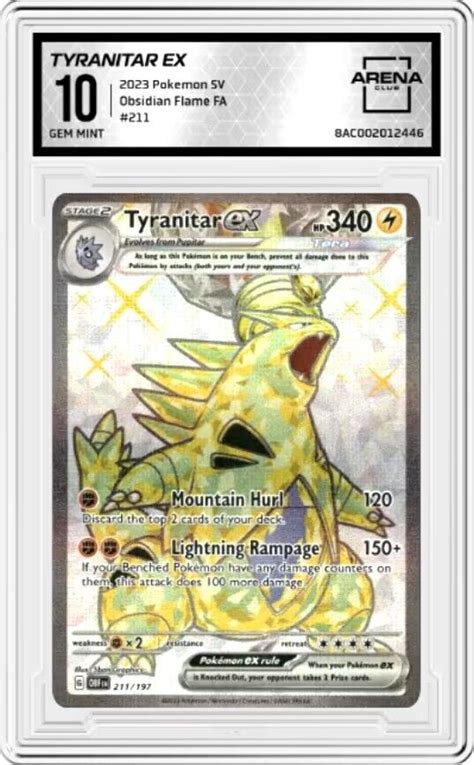 Tyranitar Ex Pokemon Sv Obsidian Flames Gem Mint Ebay