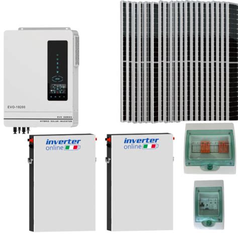 Kit Fotovoltaico Da 10 2 Kw Con Accumulo Da 10 KWh PRO InverterOnline