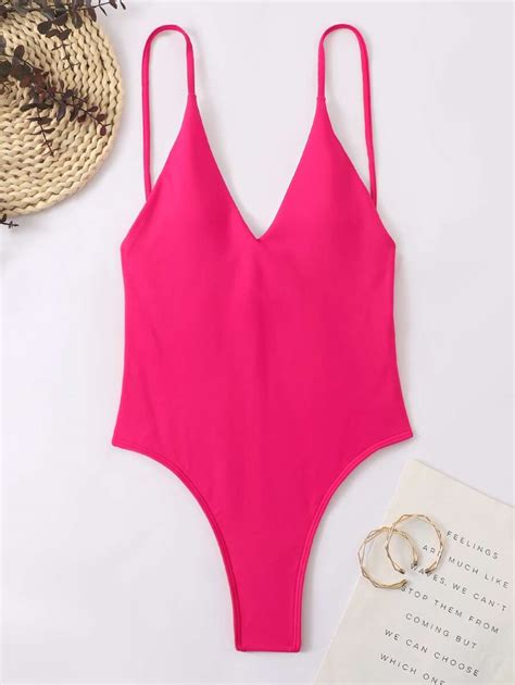 Shein Swim Summer Beach Tie Backless One Piece Swimsuit Shein Eur